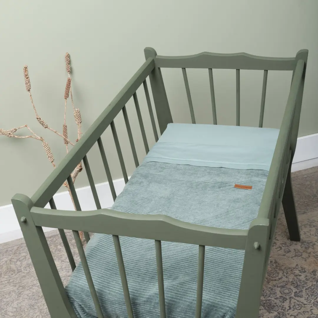 Baby's Only Baby Dekbedovertrek Ledikant Sense 100x135cm - Zeegroen