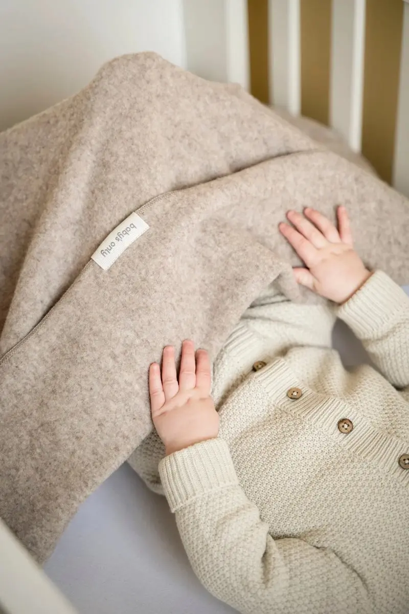 Baby's Only Merino Brushed Meadow Babydeken - Sand 75x75cm