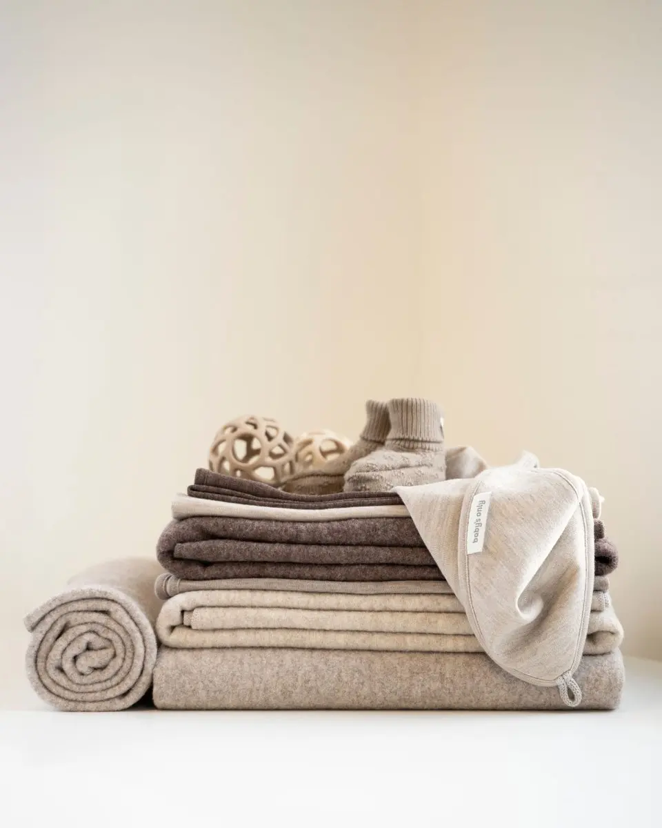 Baby's Only Merino Brushed Meadow Babydeken - Sand 75x75cm