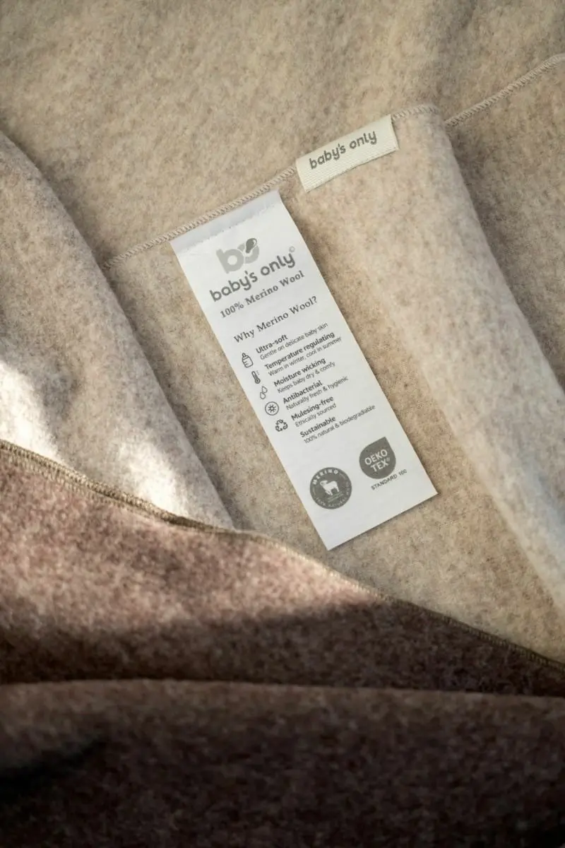 Baby's Only Merino Fine Meadow Babydeken - 75x75cm Ecru