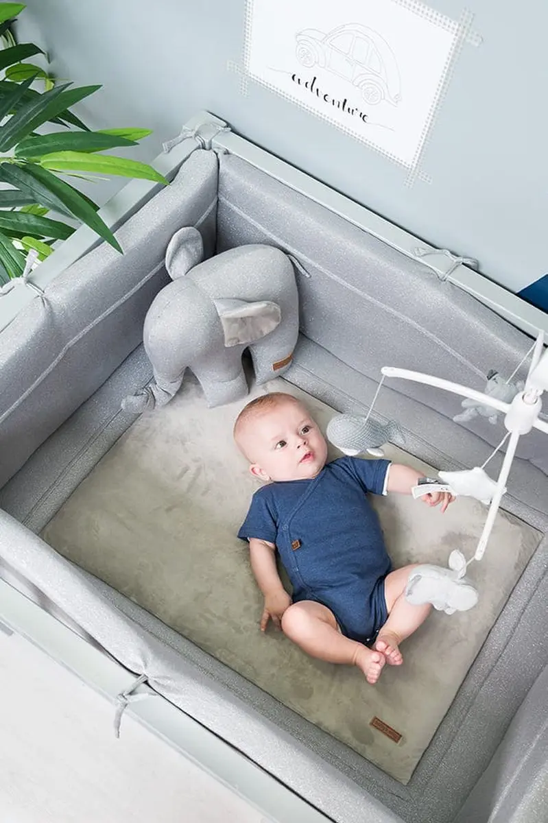 Baby's Only Gebreid Boxkleed Sparkle 80x100cm - Goud-Ivoor Mêlee