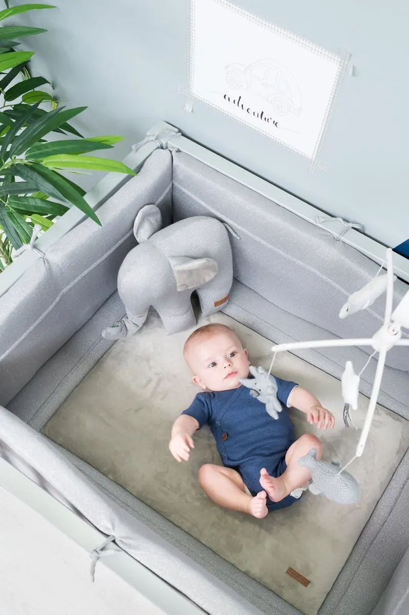 Baby's Only Gebreid Boxkleed Sparkle 80x100cm - Goud-Ivoor Mêlee