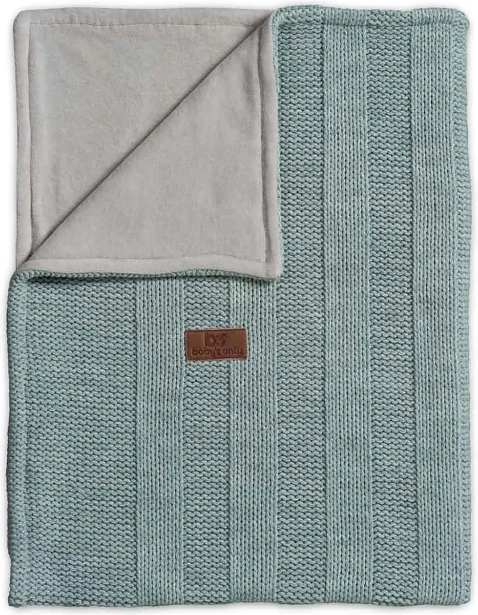 Baby's Only Gebreide Ledikantdeken Robust Rib Stonegreen - 100x135cm