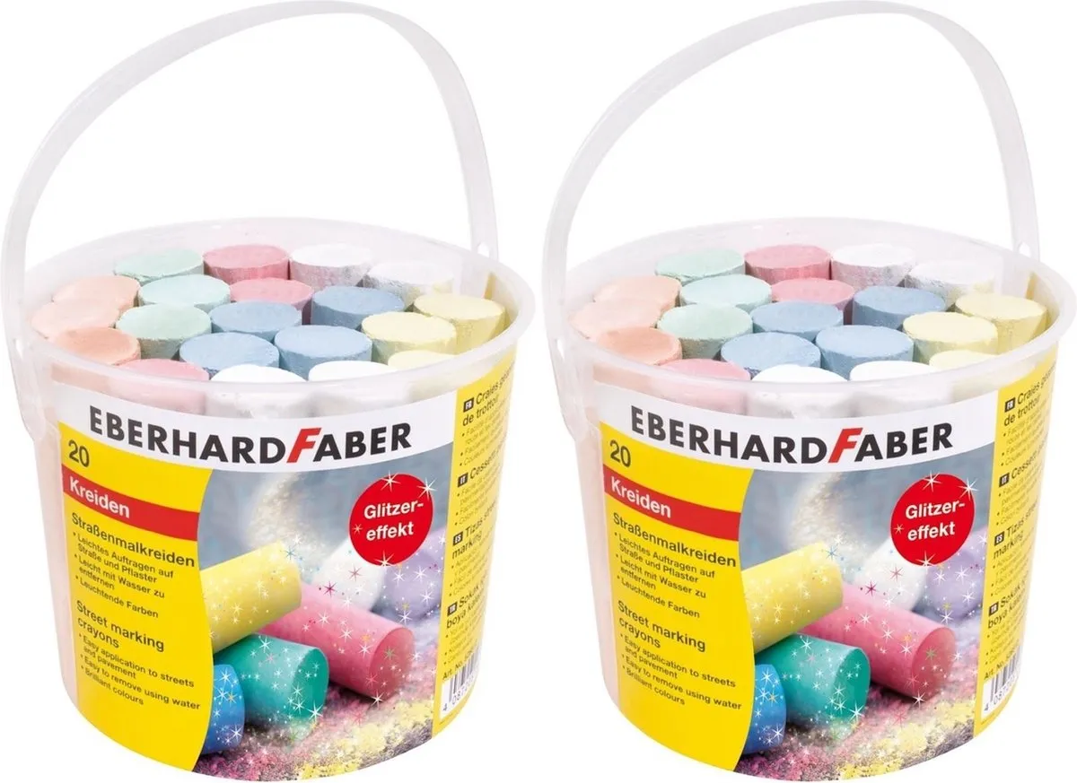 Faber-Castell Straatkrijt Set 2 Emmers