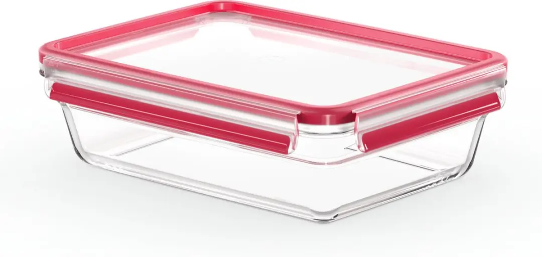 Emsa N1041100 Clip and Close Glazen Vershoudbewaarbakje 2L 11.8x6.9 cm 19.7x8 cm