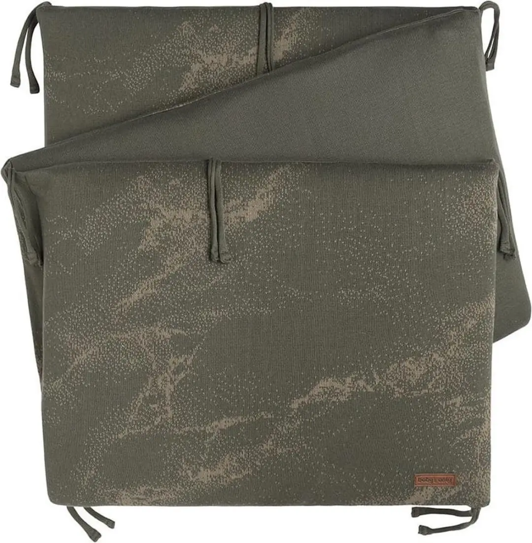 Baby's Only Gebreide Bedbumper Marble Khaki/Olive