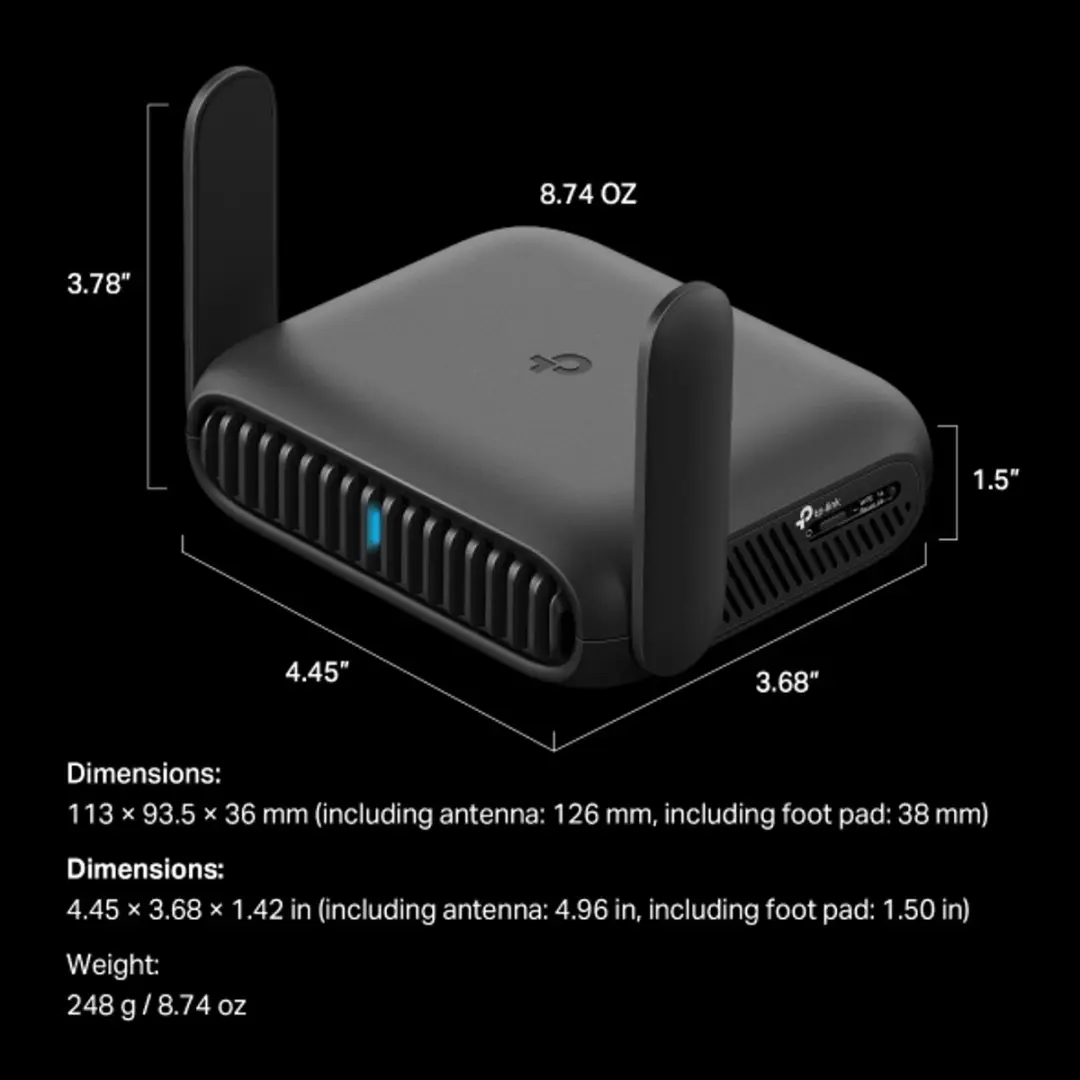 TP-Link BE3600 Wi-Fi 7 Router 2.5Gbps - Zwart