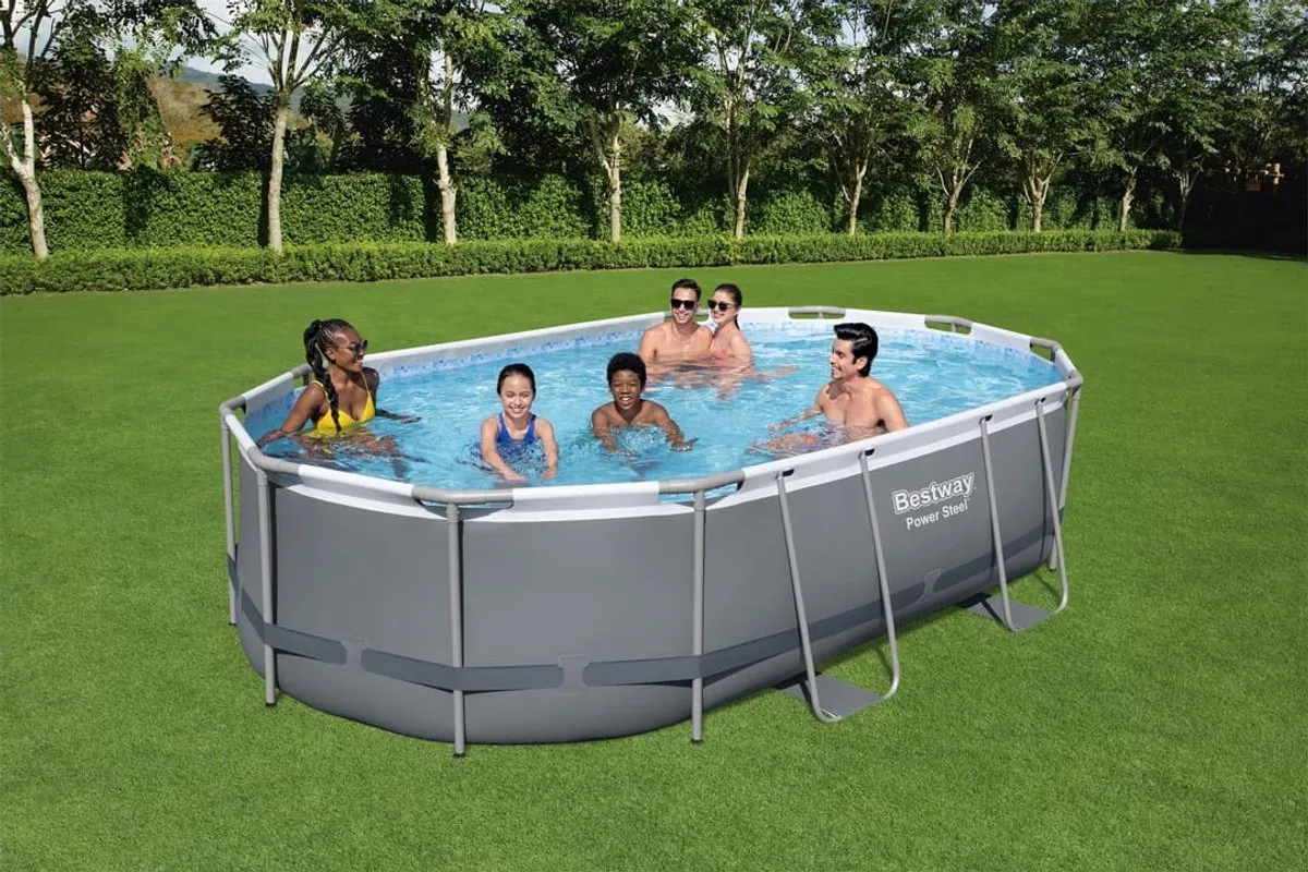 Bestway 56448 Bovengronds Zwembadset 4,88x3,05m - 10.95m³ - Blauw/Grijs - afbeelding 3 van 6