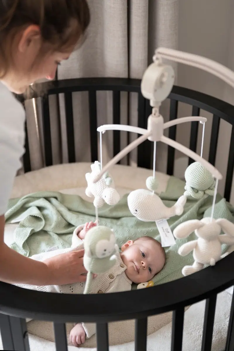 Baby's Only Muziekmobiel Animals - Laurel Green/Warm Linen