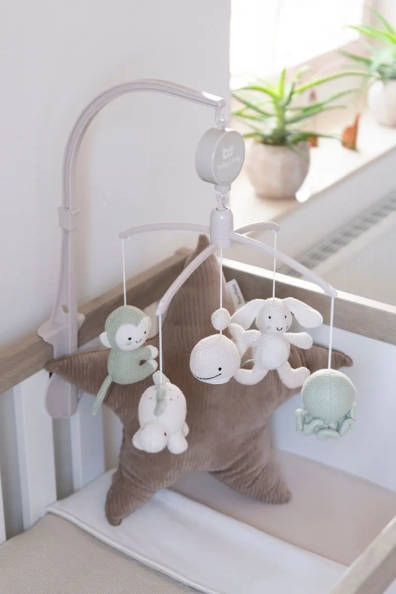 Baby's Only Muziekmobiel Animals - Laurel Green/Warm Linen