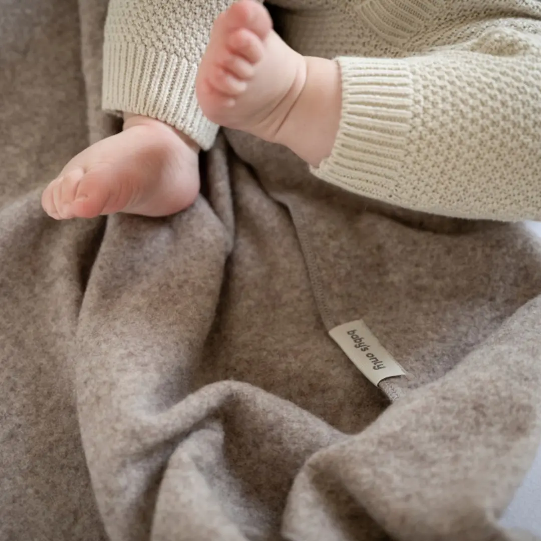 Baby's Only Merino Fine Meadow Ledikantdeken 100x135cm - Sand
