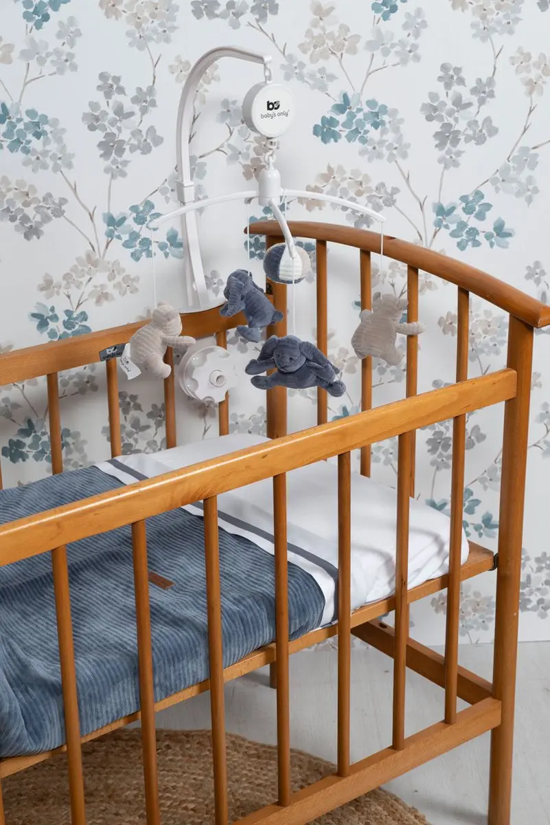 Baby's Only Muziekmobiel Sense - Vintage Blue/Kiezelgrijs/Wit
