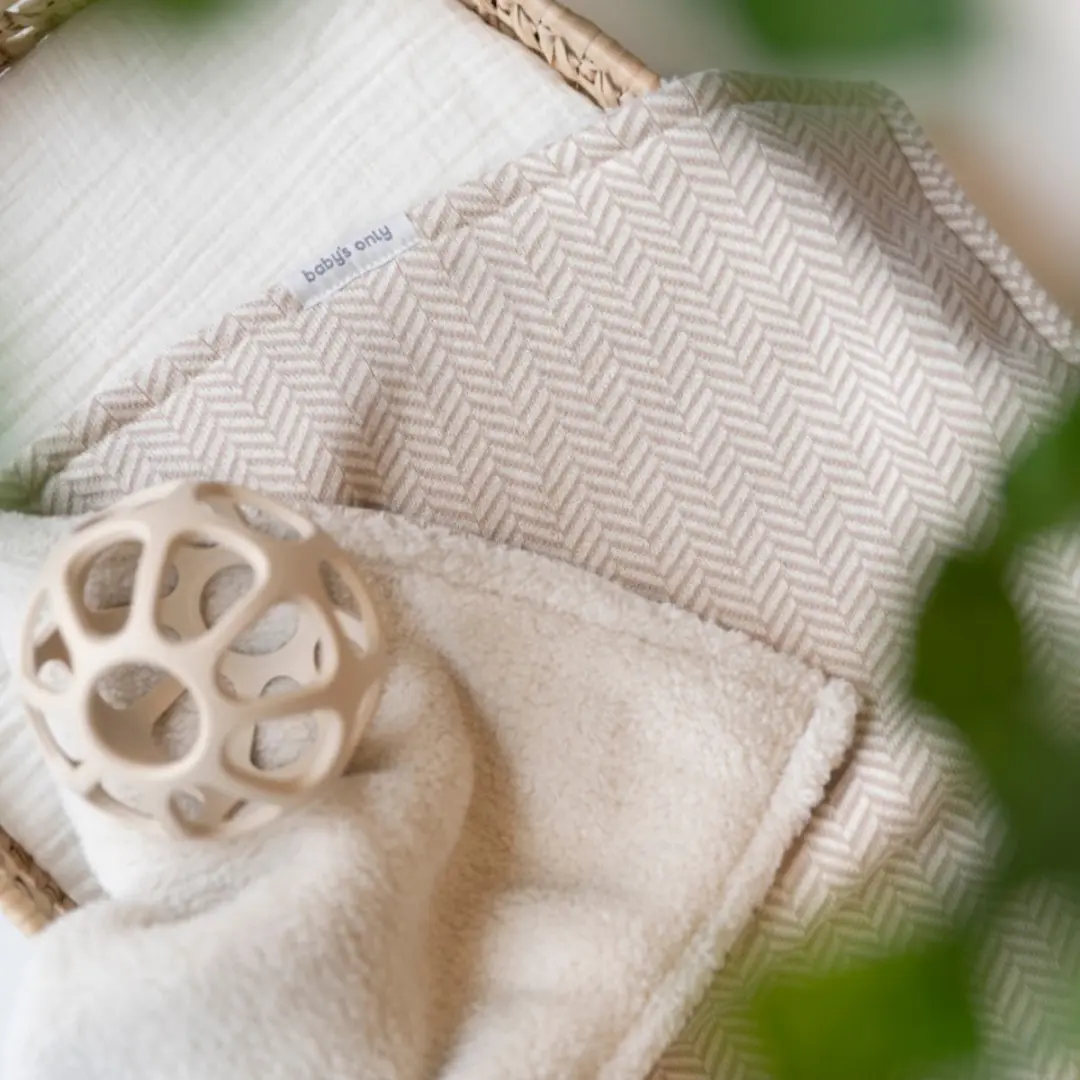 Baby's Only Ledikantdeken teddy Dawn Beige/Ecru 100x135cm