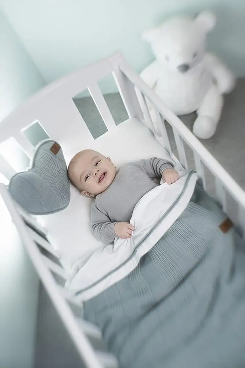 Baby's Only Gebreide Ledikantdeken Robust Rib - 100x135cm - Oud roze