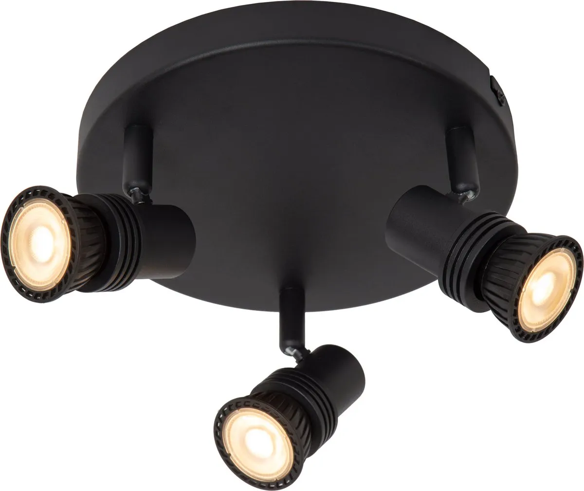 Lucide KIANTI Plafondspot Ø21cm 3xGU10 - Zwart