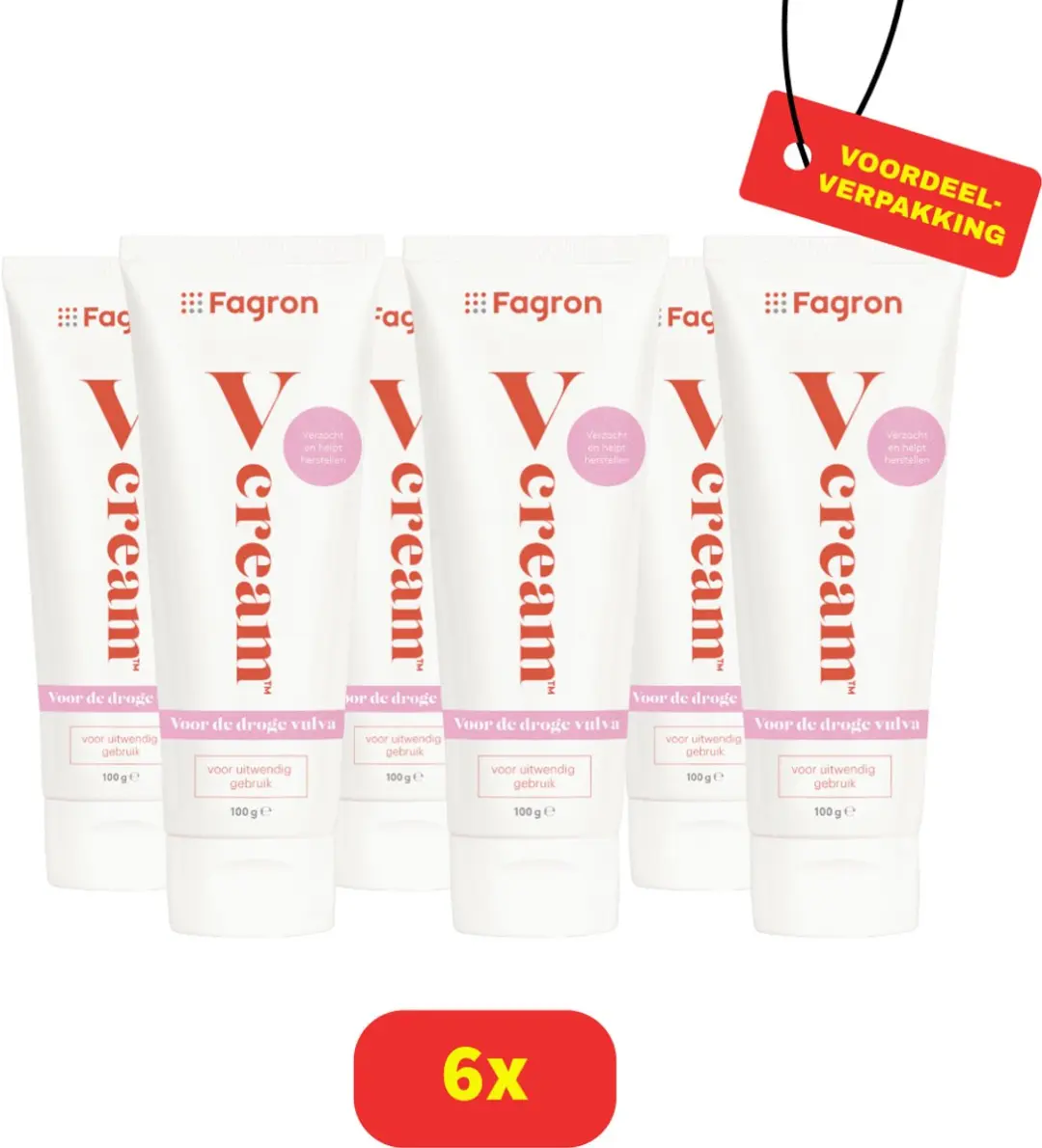 Fagron V-Cream Voordeelverpakking 6x100g