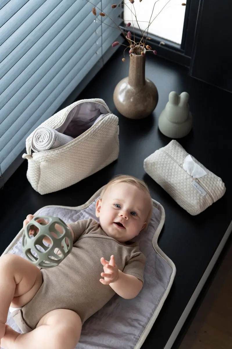 Baby's Only Gebreid Verschoonmatje Sky - Oud Roze