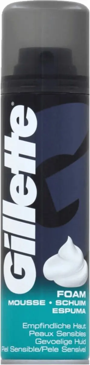 Gillette Basic Scheerschuim Gevoelige Huid 200ml - 6 Stuks - afbeelding 6 van 6