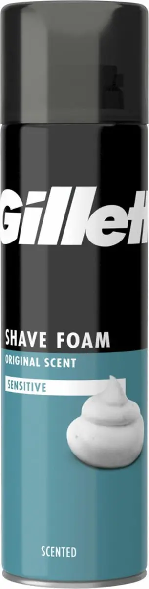 Gillette Basic Scheerschuim Gevoelige Huid 200ml - 6 Stuks