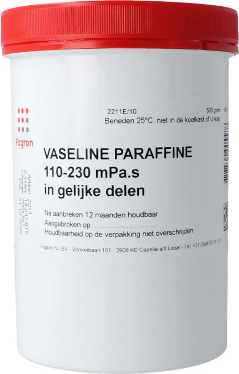 Fagron Vaseline Paraffine Zalf 500g