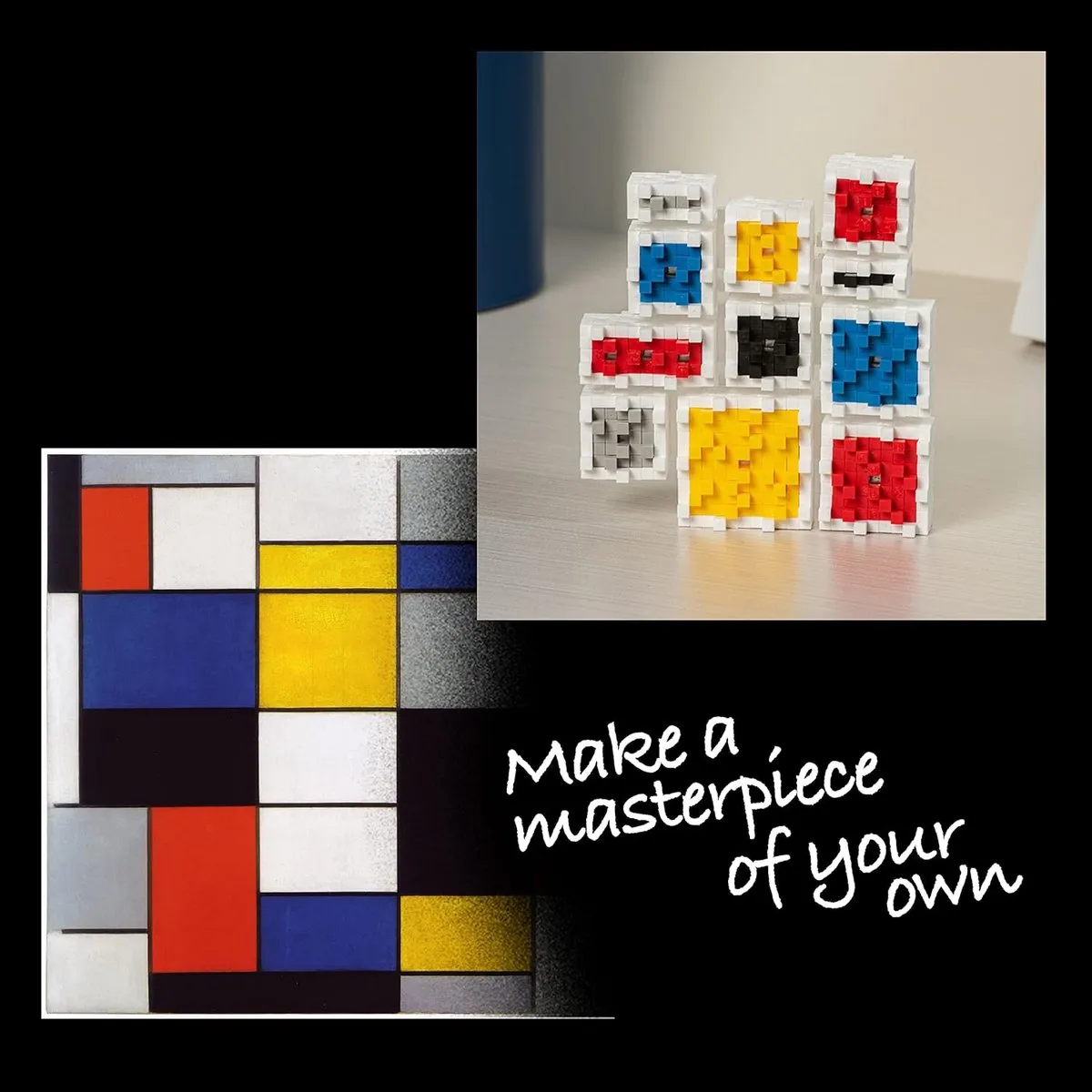 Plus-Plus Inspired Mondriaan Compositie A 350 Bouwstenen - 4279