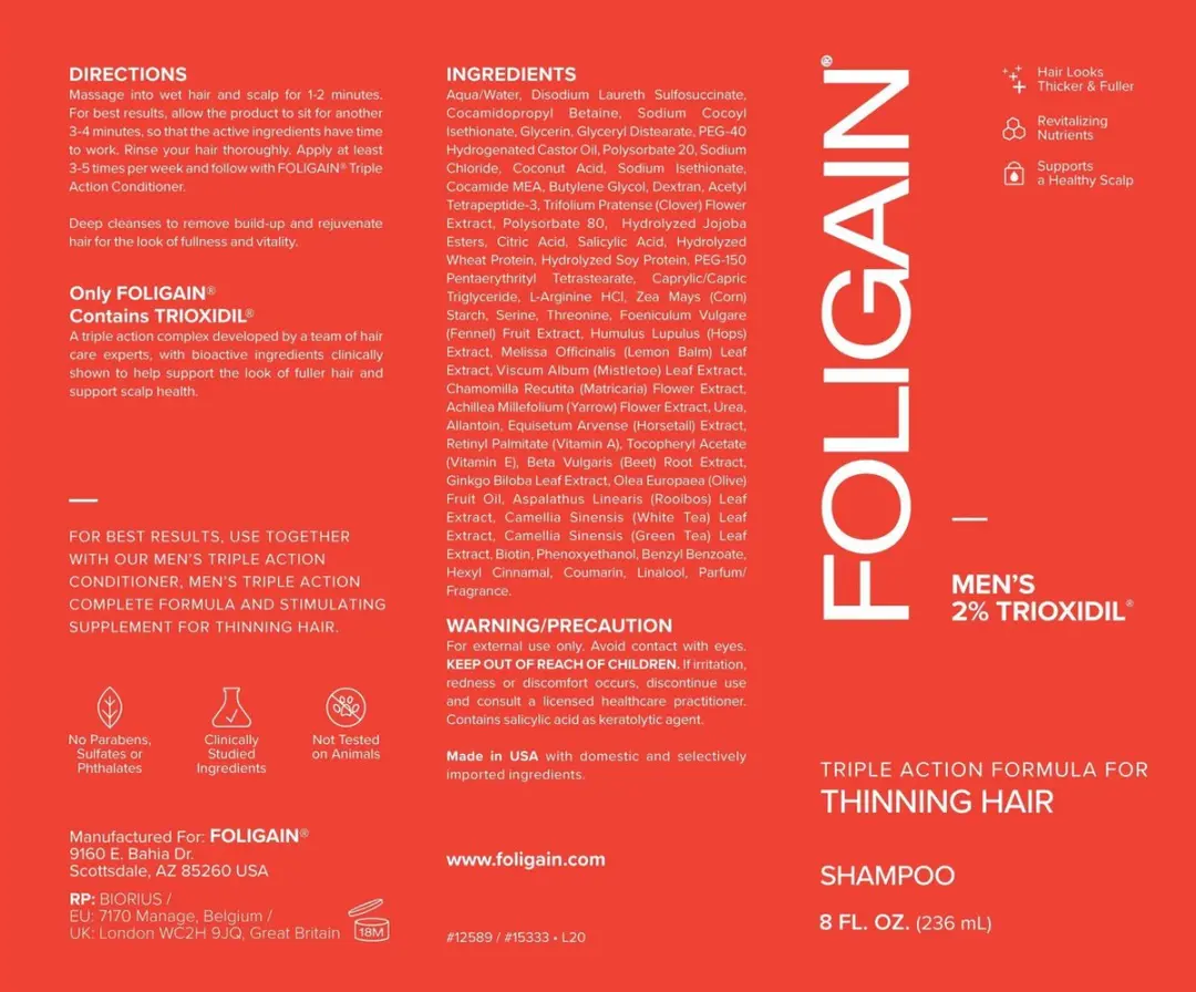 Foligain Anti-Haaruitval Shampoo Mannen 236ml