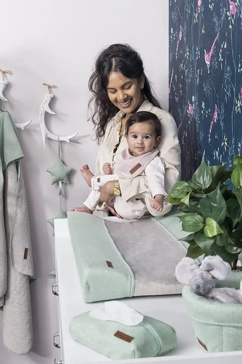 Baby's Only Badcape Sparkle Zilver-Roze Mêlee - 75x85cm