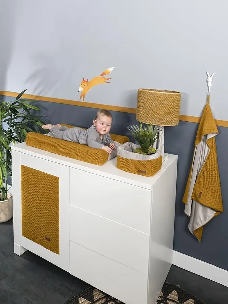 Baby's Only Gebreide Wikkeldeken 75x75cm - Stonegreen