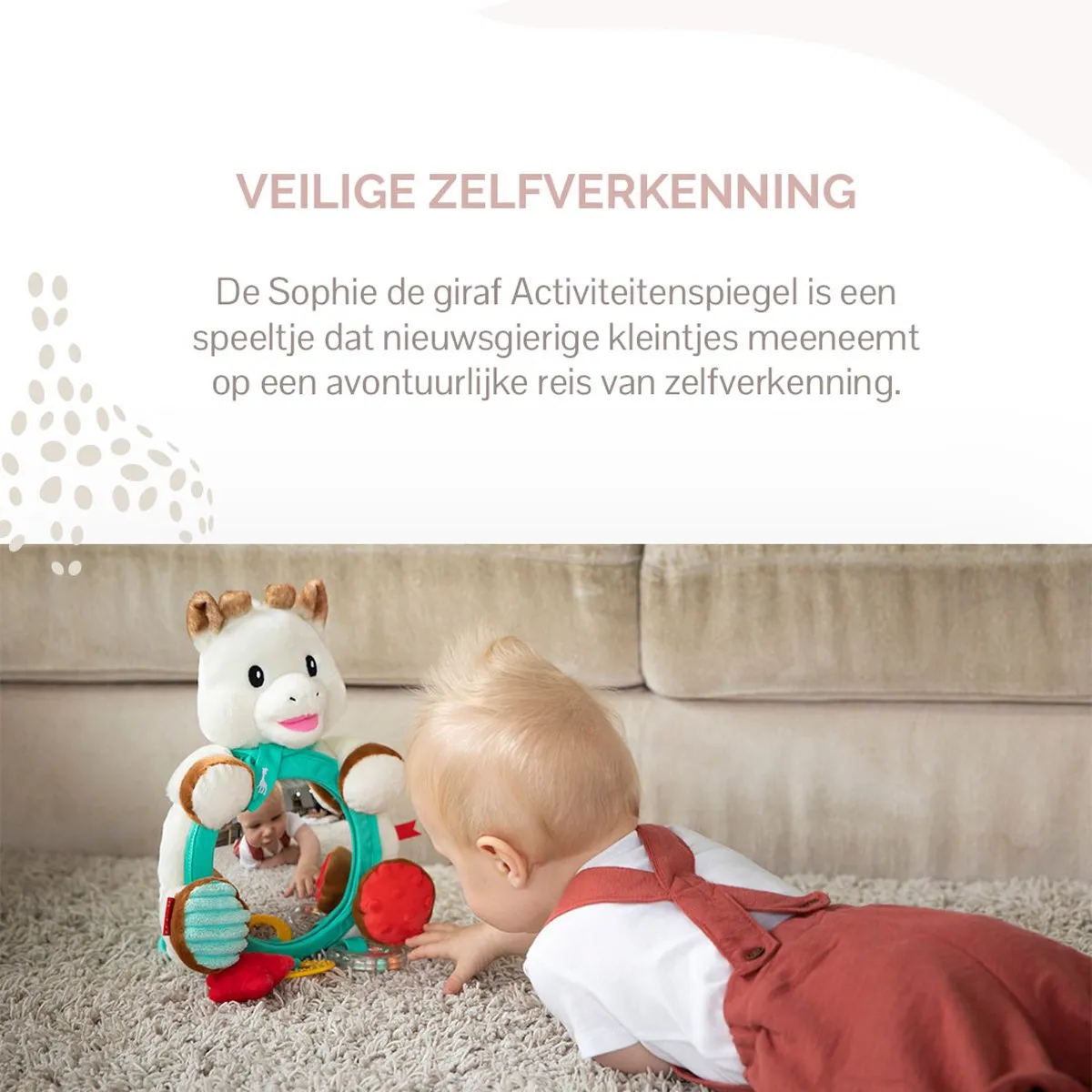 Sophie de Giraf Activiteitenspiegel - Knuffel - 30x28x9cm