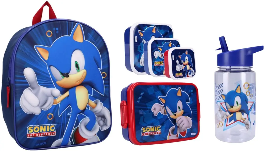 Sonic Schoolset Rugzak & Lunchset - Multi Color