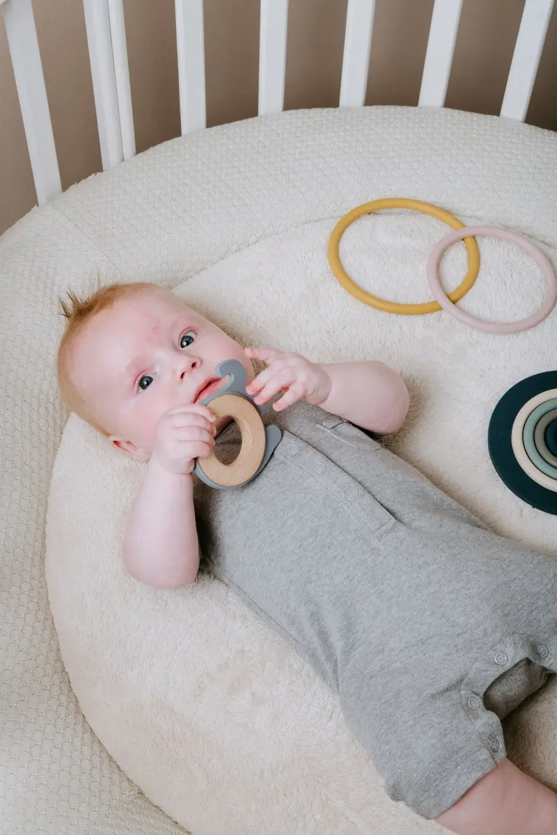 Baby's Only Gebreid Boxkleed Sky - Ø90cm - Warm Linnen