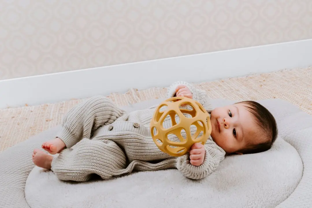 Baby's Only Gebreid Boxkleed Sky - Ø90cm - Warm Linnen