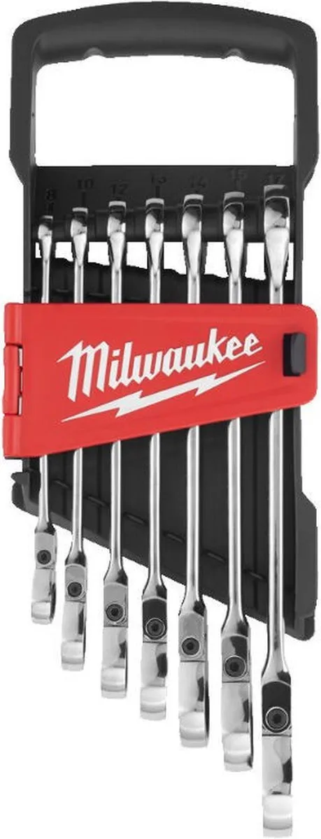 Milwaukee MAX BITE Flex Ringsteeksleutelset 7-delig 8-17mm