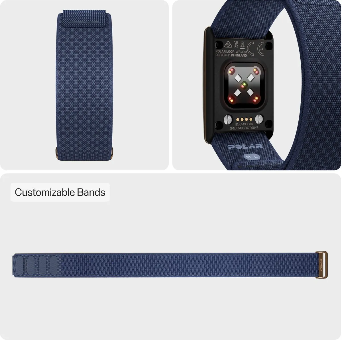 Polar Loop SoftWeave Horlogeband OCEAN BLUE - S/M & M/L