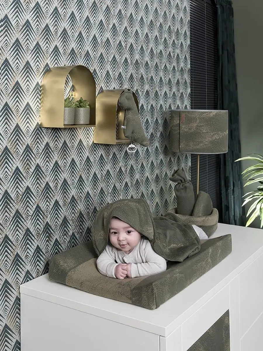 Baby's Only Gebreide Wikkeldeken 75x75cm - Marble Cool Grey/Lila