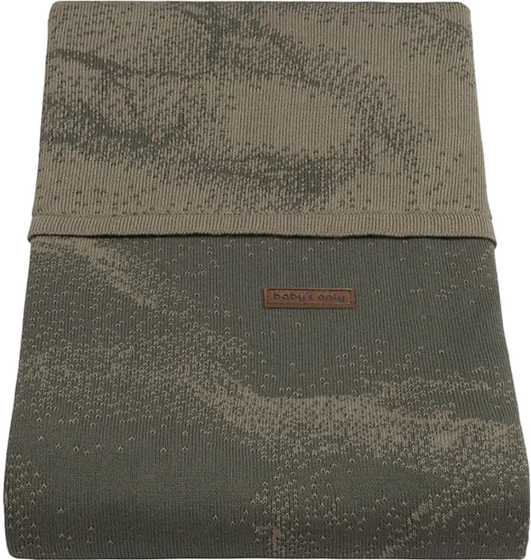 Baby's Only Gebreid Dekbedovertrek Ledikant 100x135cm - Khaki/Olive
