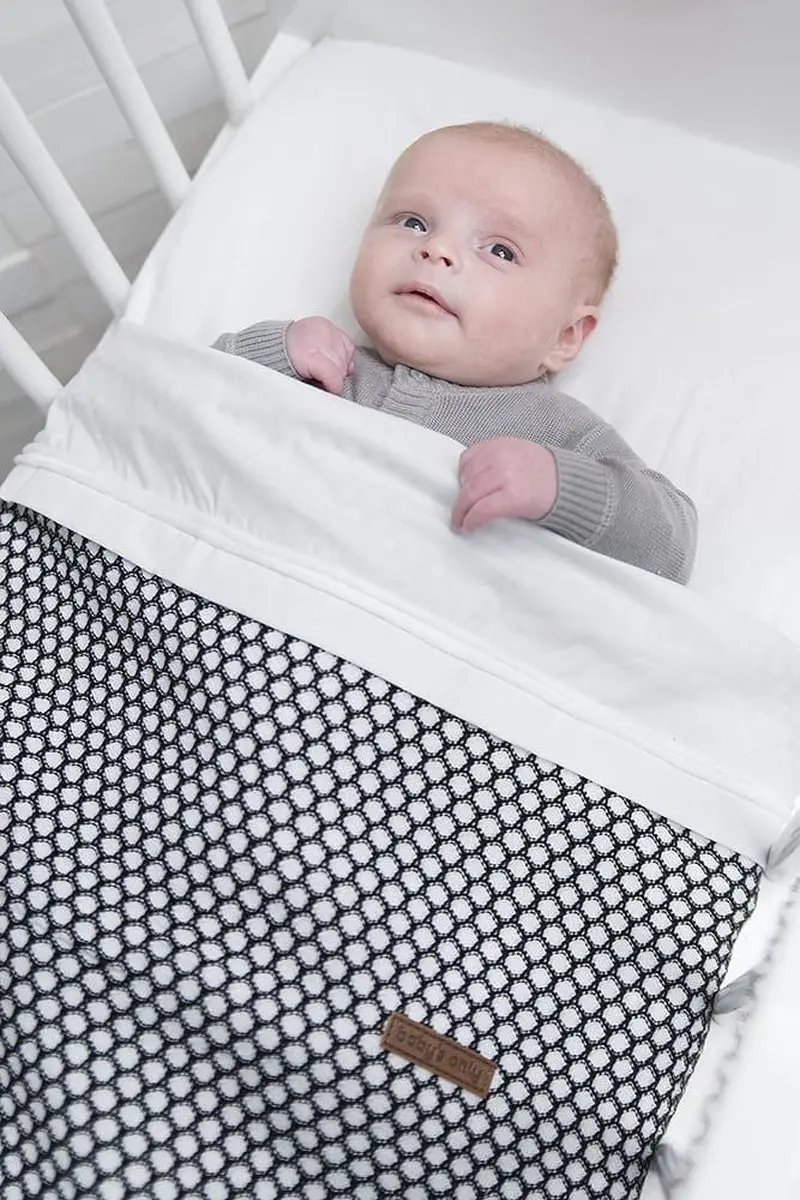 Baby's Only Gebreide Ledikantdeken Sun - 100x135cm - Poederblauw/Zilvergrijs