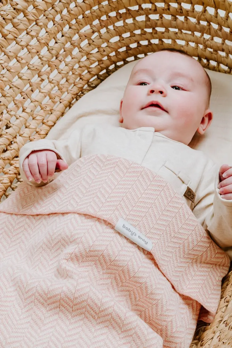 Baby's Only Ledikantdeken Dawn - Blush/Ecru 100x135cm