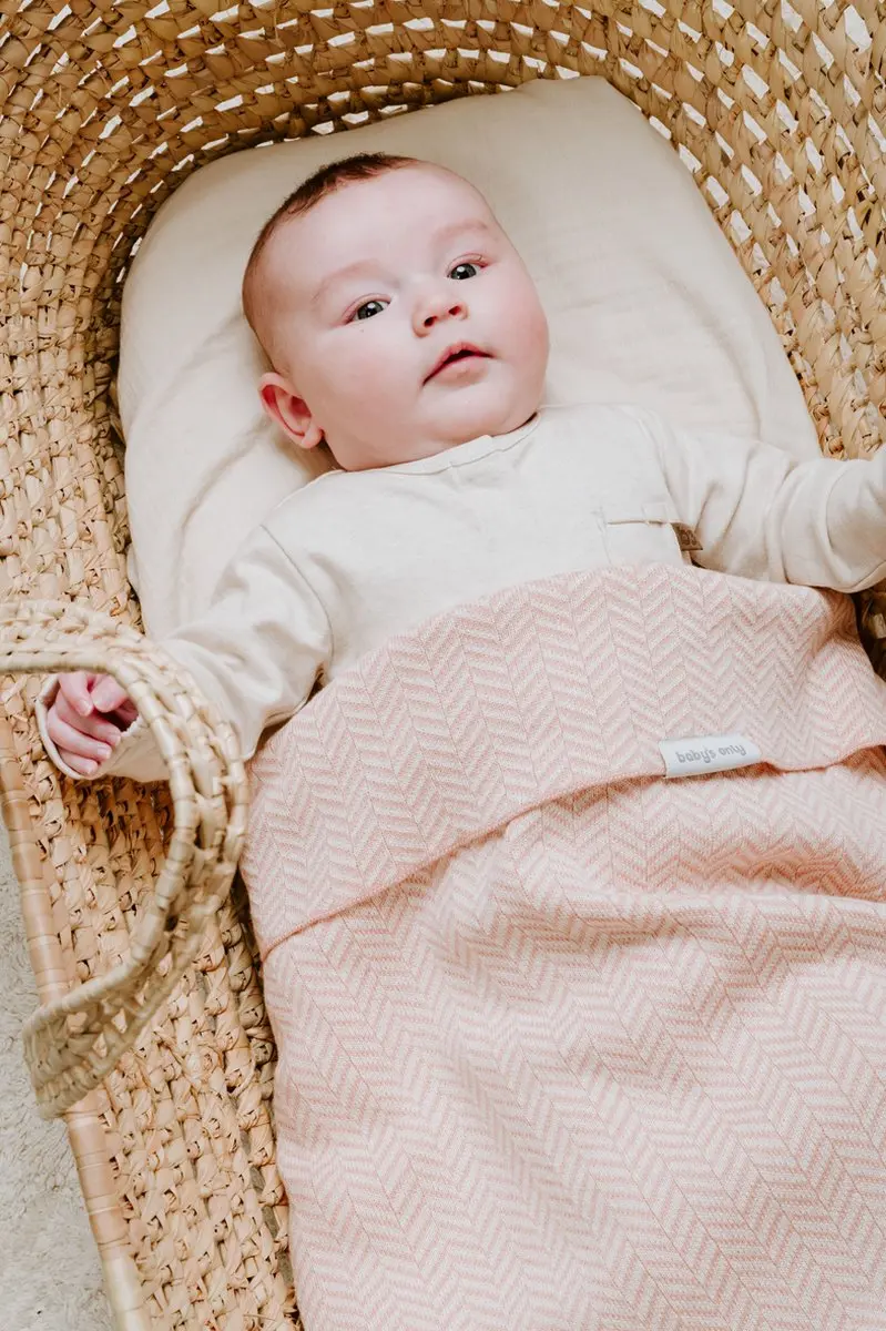 Baby's Only Ledikantdeken Dawn - Blush/Ecru 100x135cm