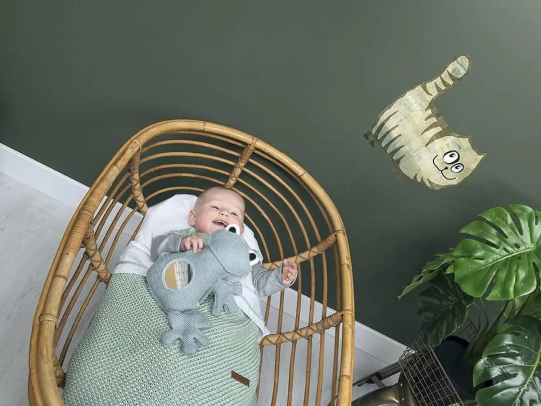 Baby's Only Gebreide Wiegdeken Sparkle 1.4 TOG - 70x95cm - Goud-Ivoor Mêlee