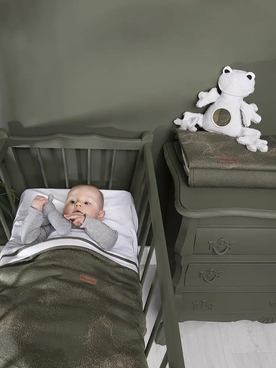 Baby's Only Gebreide Wiegdeken Teddy Marble - 70x95cm - Grijs/Zilvergrijs - afbeelding 6 van 6