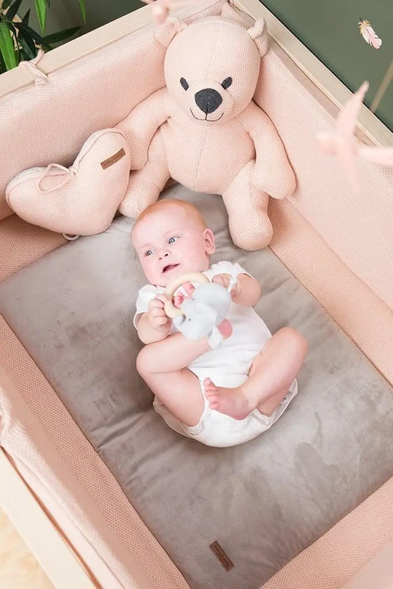 Baby's Only Gebreid Boxkleed Classic Stone Red 80x100cm