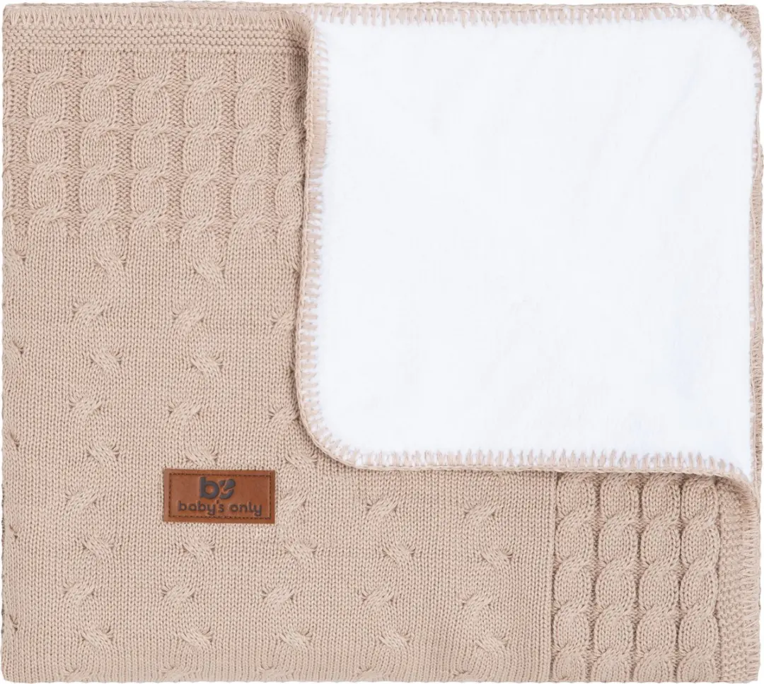 Baby's Only Gebreide Ledikantdeken Cable Beige 100x135