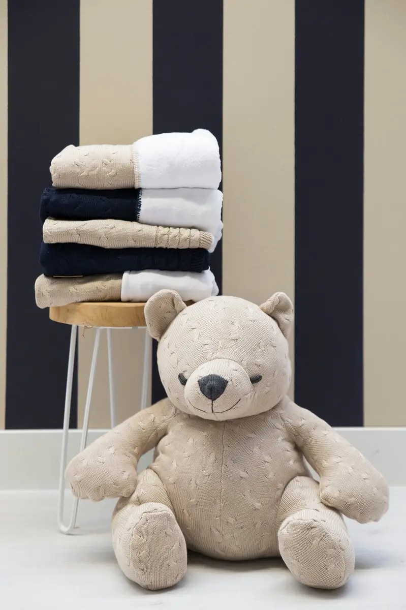 Baby's Only Gebreide Ledikantdeken Cable Beige 100x135