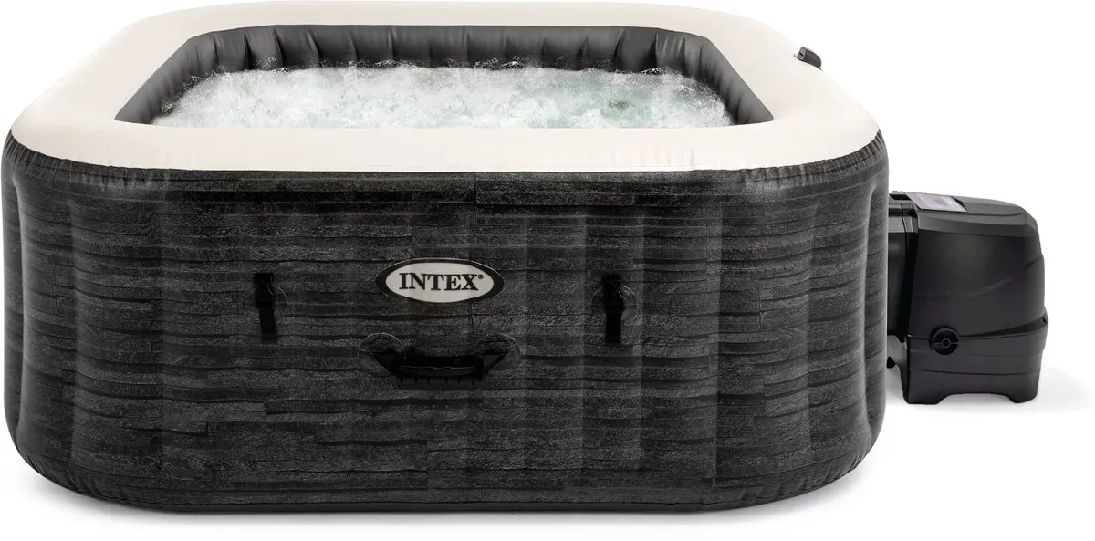 Intex Greystone Deluxe Square Bubble Spa Set 28450