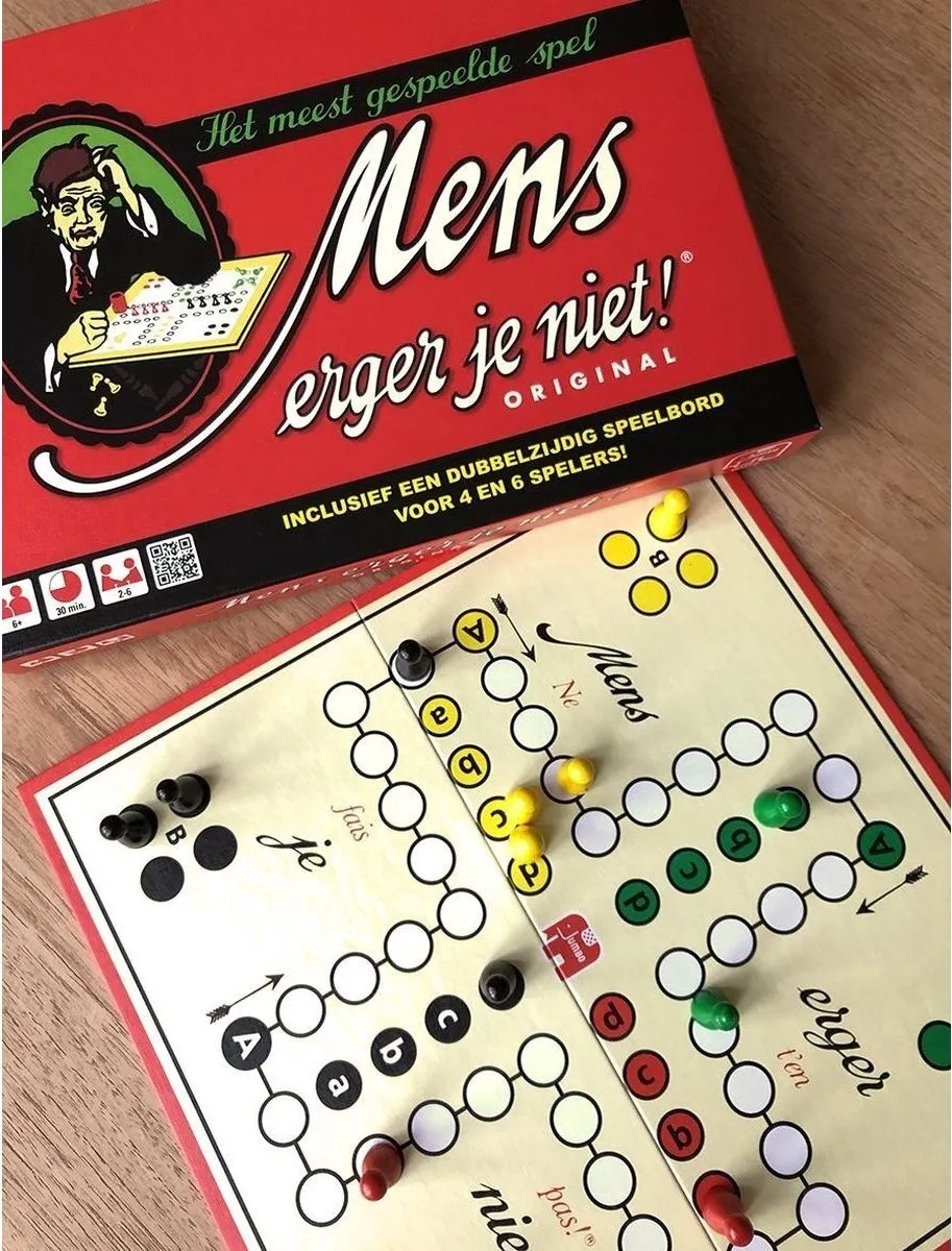 Jumbo Mens Erger Je Niet Bordspel - 2-6 Spelers