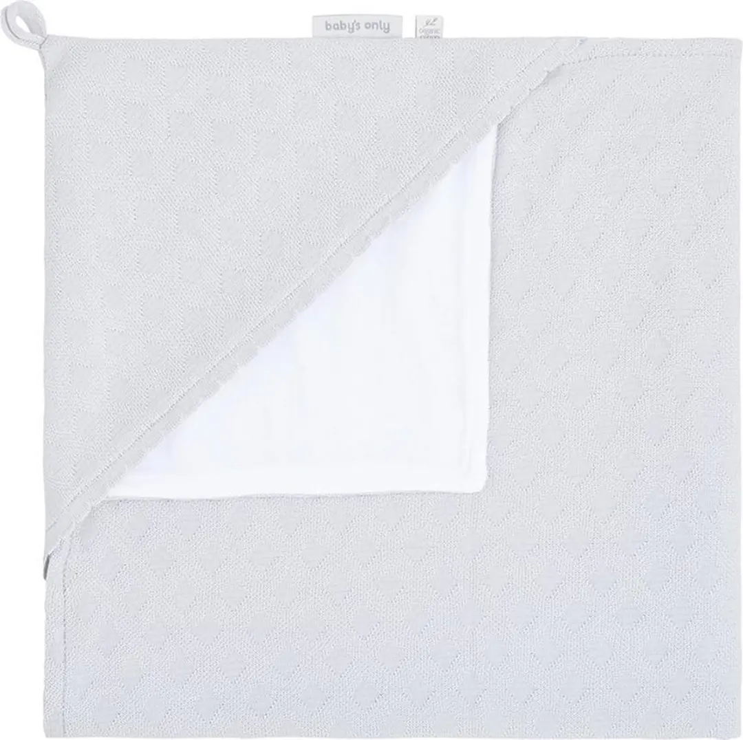 Baby's Only Wikkeldeken Reef Chenille Dusty Grey 75x75cm