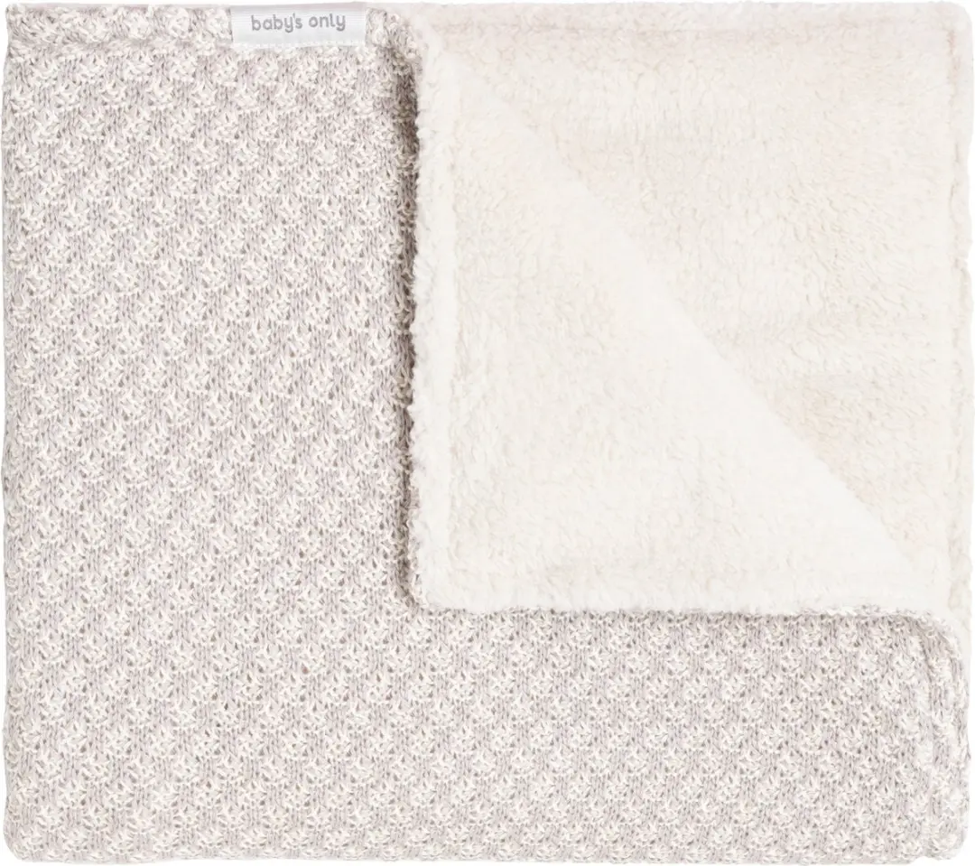 Baby's Only Wiegdeken Teddy Happiness Urban Taupe/Ecru 70x95cm