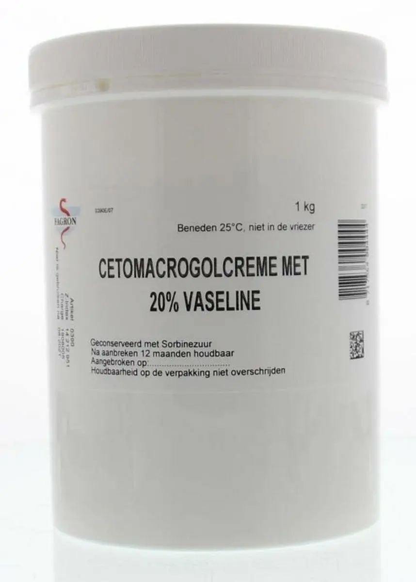 Fagron Cetomacrogol Crème 20% Vaseline - 1 kg