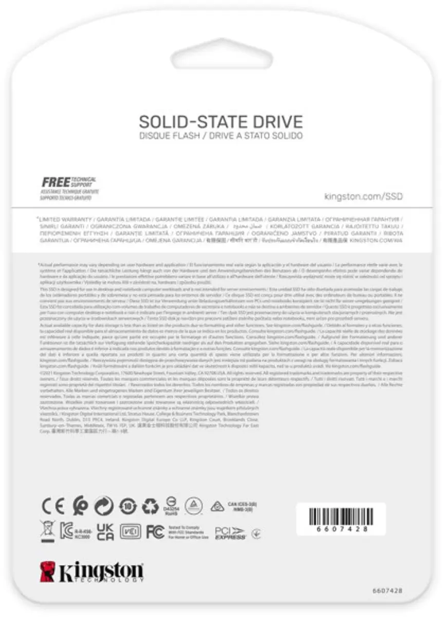 Kingston KC3000 SKC3000S/1024G SSD - 1TB PCIe 4.0 NVMe M.2 - afbeelding 3 van 4